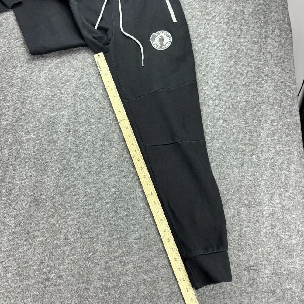 Baseballism Men’s Small Black Jogger Sweatpants Zip Pockets Athletic Lounge